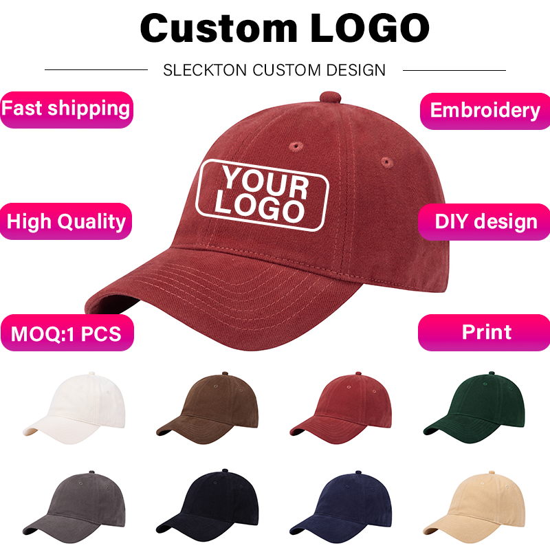 Baseball Cap Structured - SLECKTON Custom Logo Baseball Cap for