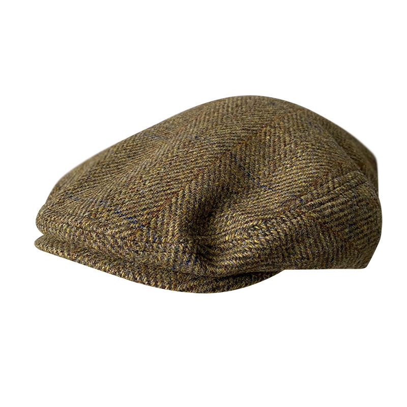 Striped Gray New Wool Flat Cap - Newsboy Cap Ivy avaliação e preço