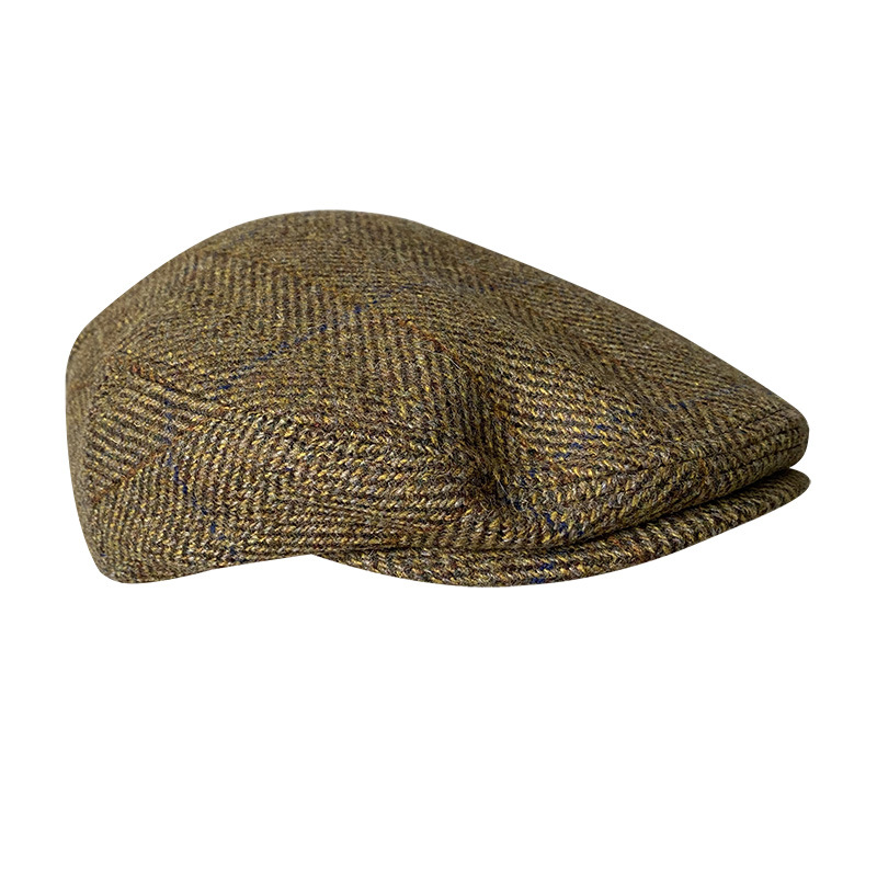 Striped Gray New Wool Flat Cap - Newsboy Cap Ivy avaliação e preço
