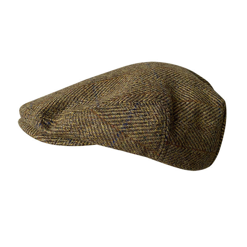 Striped Gray New Wool Flat Cap - Newsboy Cap Ivy avaliação e preço