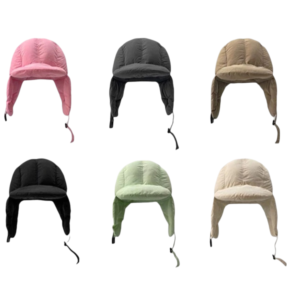 Solid Color Padded Bomber Hats - Trapper Hat Ear Flap avaliação e preço