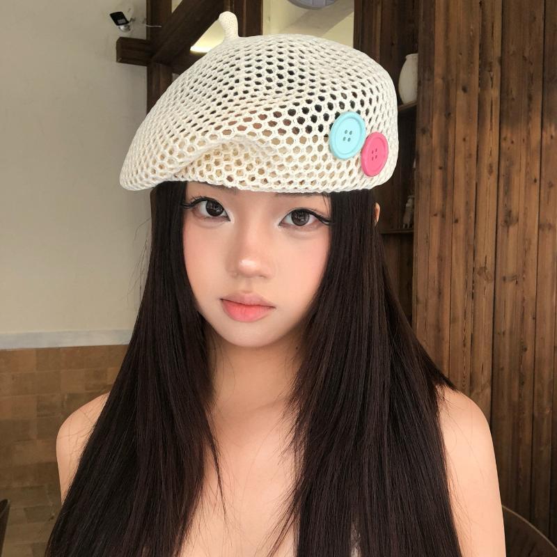 Japanese Style Straw Beret for - Beret French Wool avaliação e preço