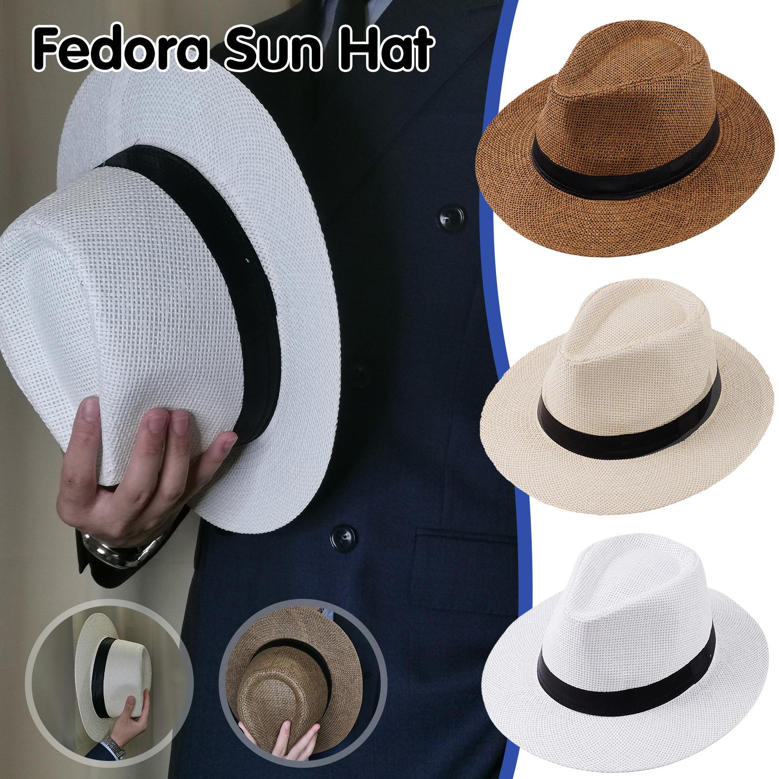 Men Summer Panama Straw Hat Na - Cowboy Hat Straw avaliação e preço