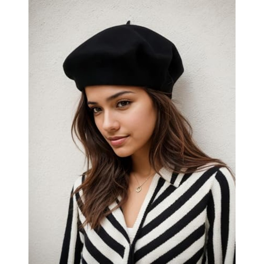 Women's ​​Beret Hats​​ - Frenc - Beret French Wool avaliação e preço