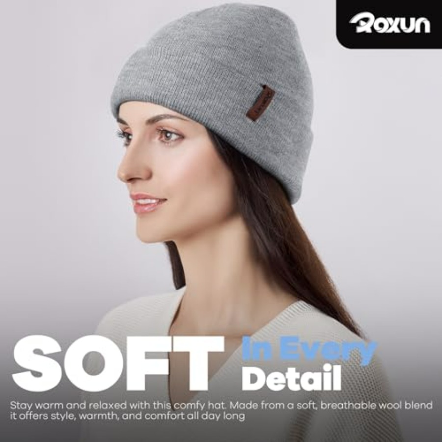 ROXUN Beanie for Men/Women Win - Beanie Cuffed Knit avaliação e preço