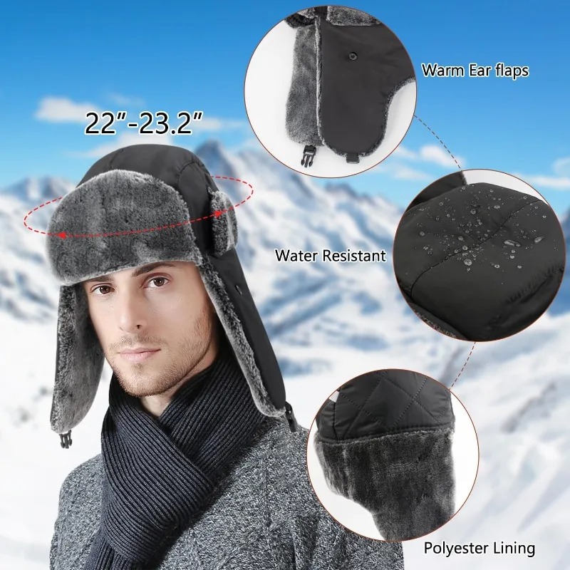 Snow Ski Army Military Ushanka - Trapper Hat Ear Flap avaliação e preço