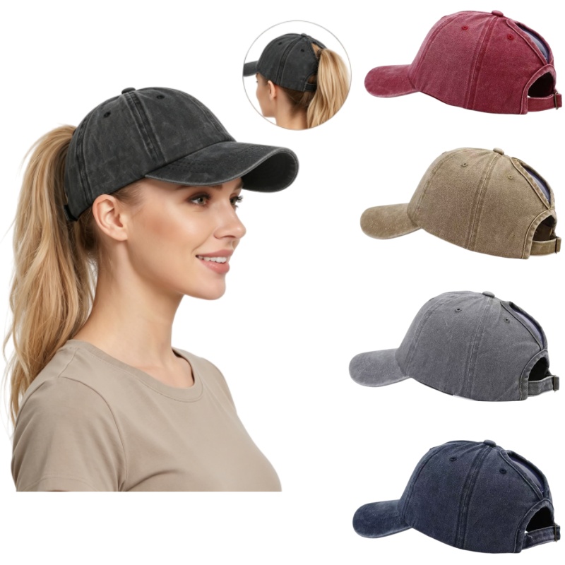 Washed Cotton Adjustable Ponyt - Golf Cap Dad avaliação e preço