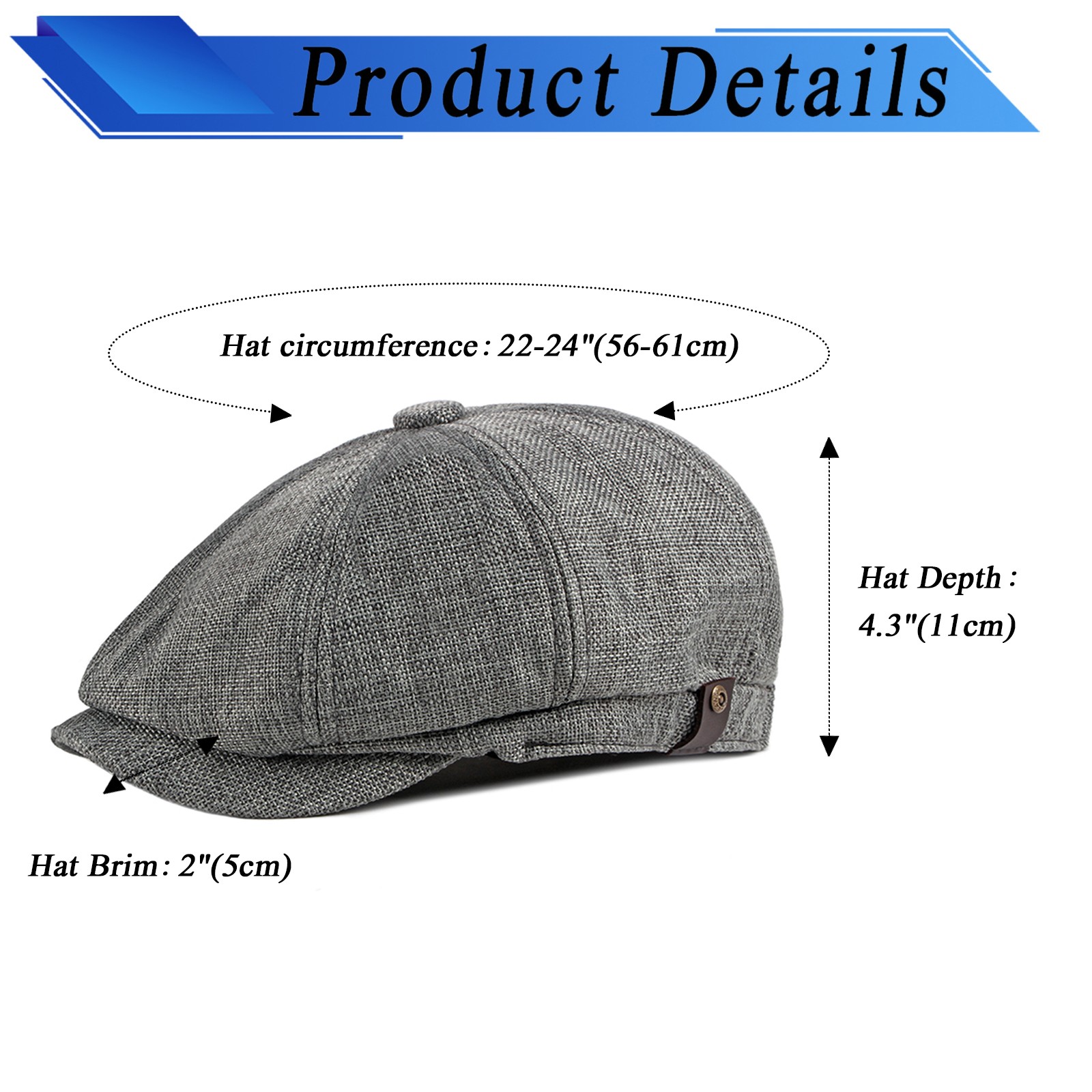 Men Classic 8 Panel Newsboy Ga - Newsboy Cap Ivy avaliação e preço
