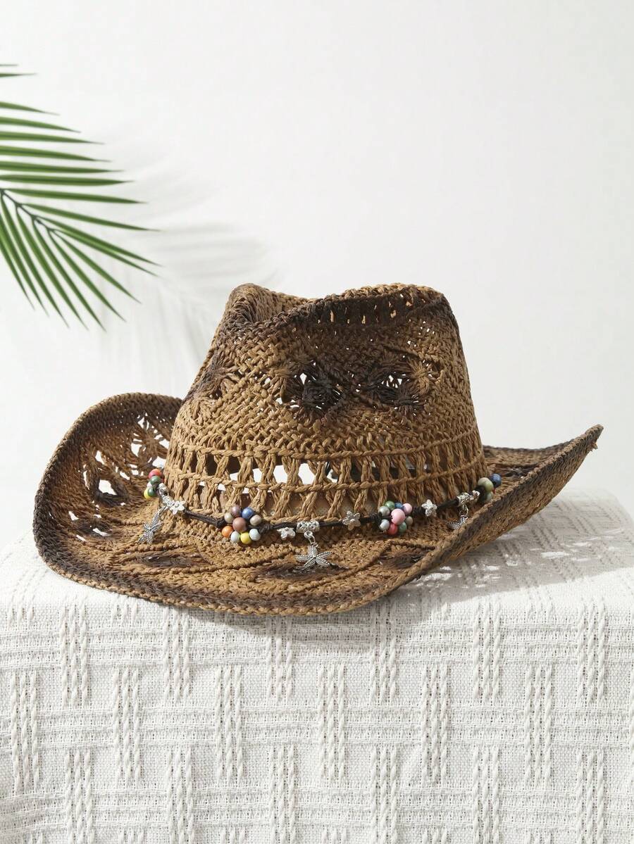 Hand Woven Straw Cowboy Hat Wi - Cowboy Hat Straw avaliação e preço