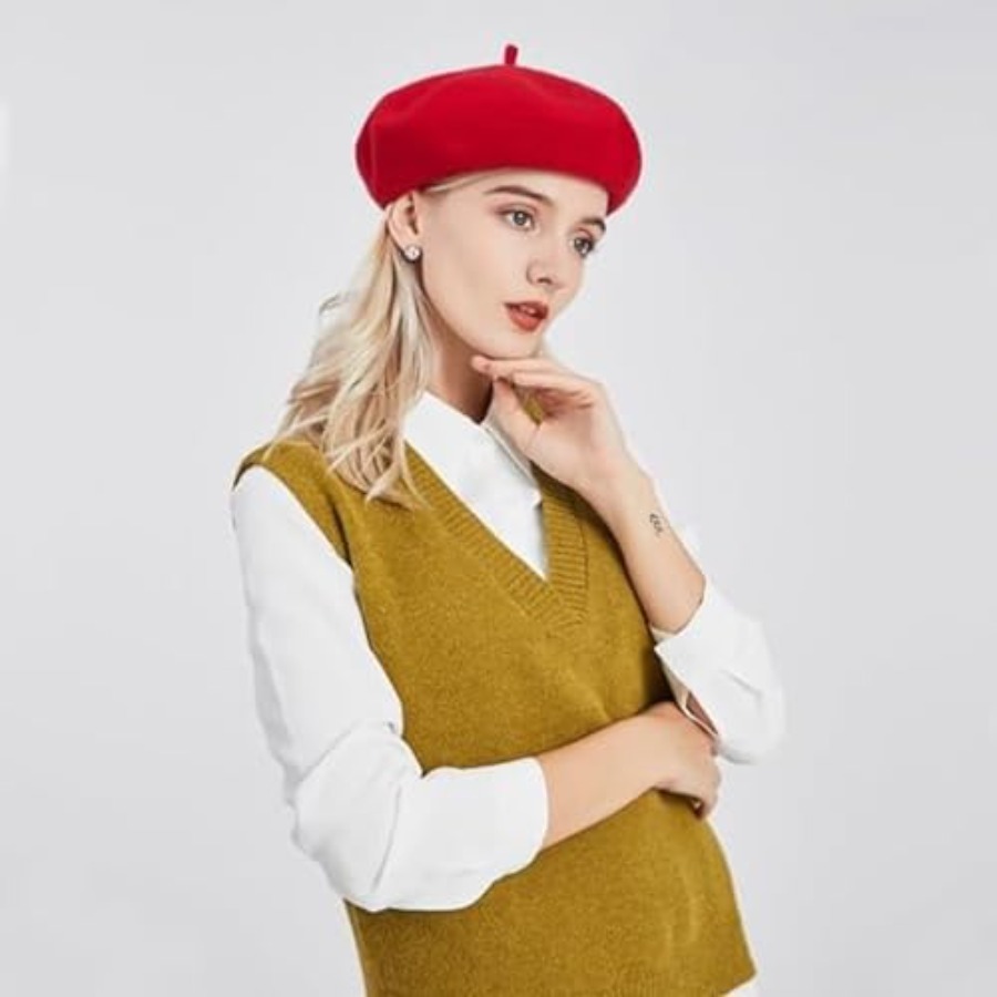 Women's Beret Hats Chic French - Beret French Wool avaliação e preço