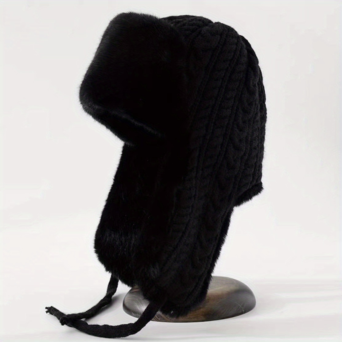 Women's Knit Hat with Extended - Winter Trapper Hat avaliação e preço