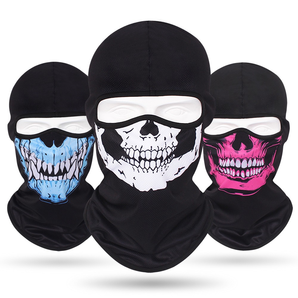 Skull Print Headgear Cap Sunsc - Skull Cap Helmet Liner avaliação e preço