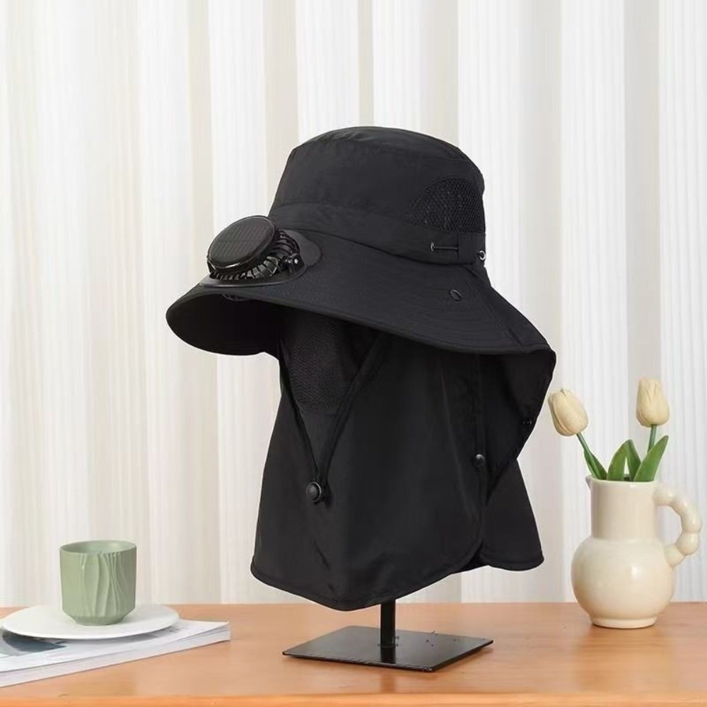 Portable Solar Rechargeable Fa - Sun Hat Wide Brim avaliação e preço