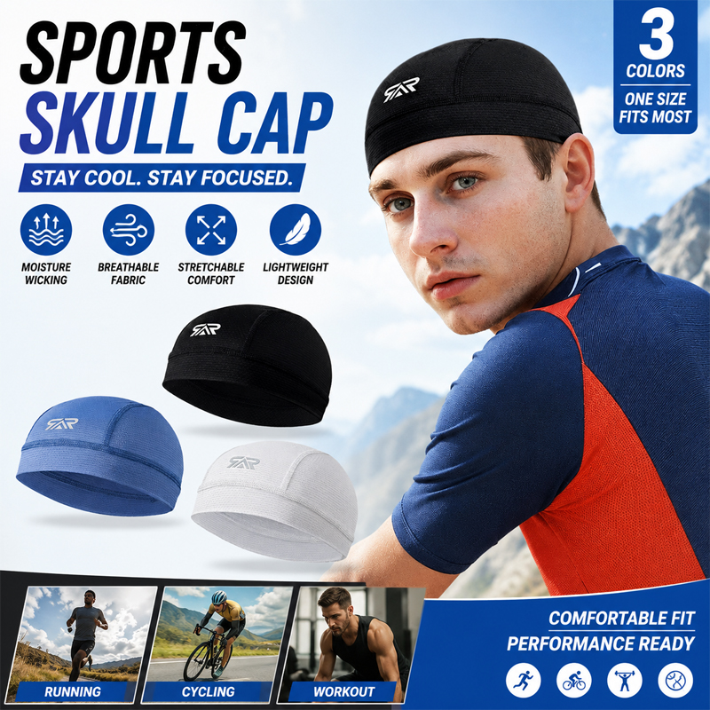 New Men's Cooling Skull Cap fo - Skull Cap Helmet Liner avaliação e preço