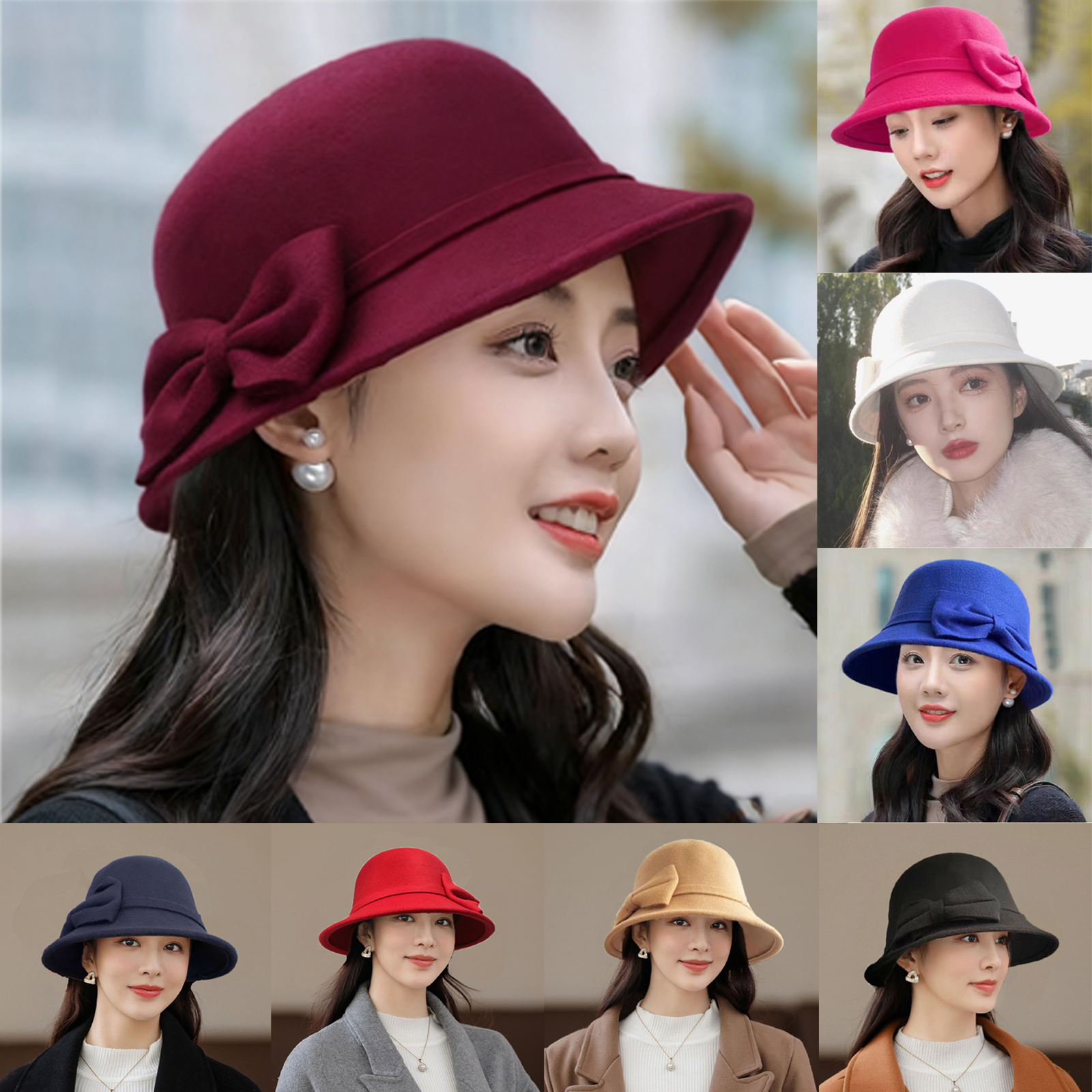 Wool Hat Trendy Bucket Hat Ver - Fedora Hat Wool avaliação e preço
